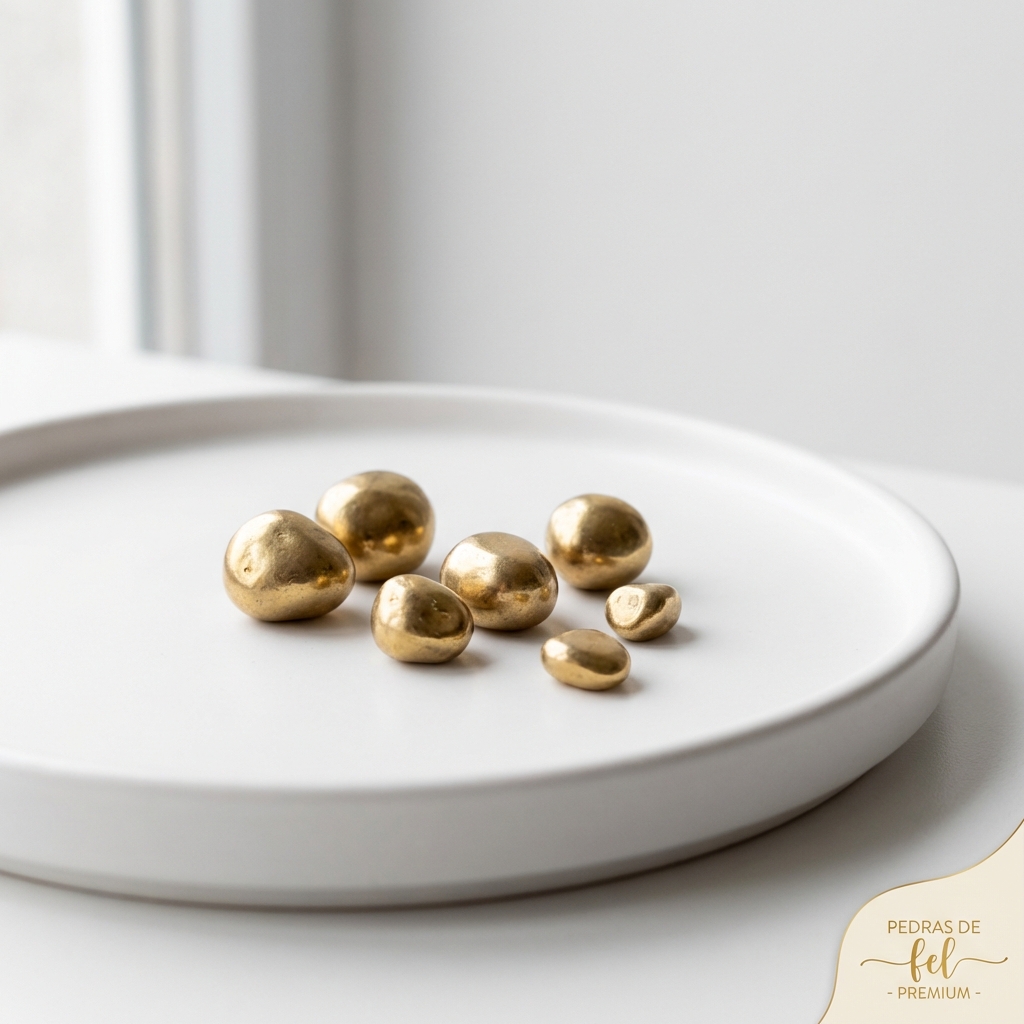 Detalhe de pedras de fel bovino de alta qualidade comercializadas pela Oxgem Brasil